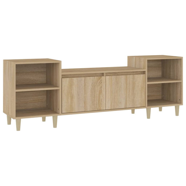 tv-bord 160x35x55 cm konstrueret træ sonoma-eg