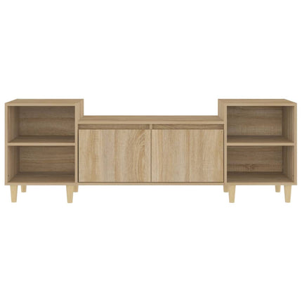 tv-bord 160x35x55 cm konstrueret træ sonoma-eg