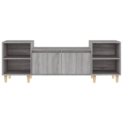 tv-bord 160x35x55 cm konstrueret træ grå sonoma-eg