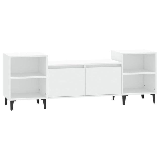 tv-bord 160x35x55 cm konstrueret træ hvid
