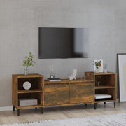 tv-bord 160x35x55 cm konstrueret træ røget egetræsfarve