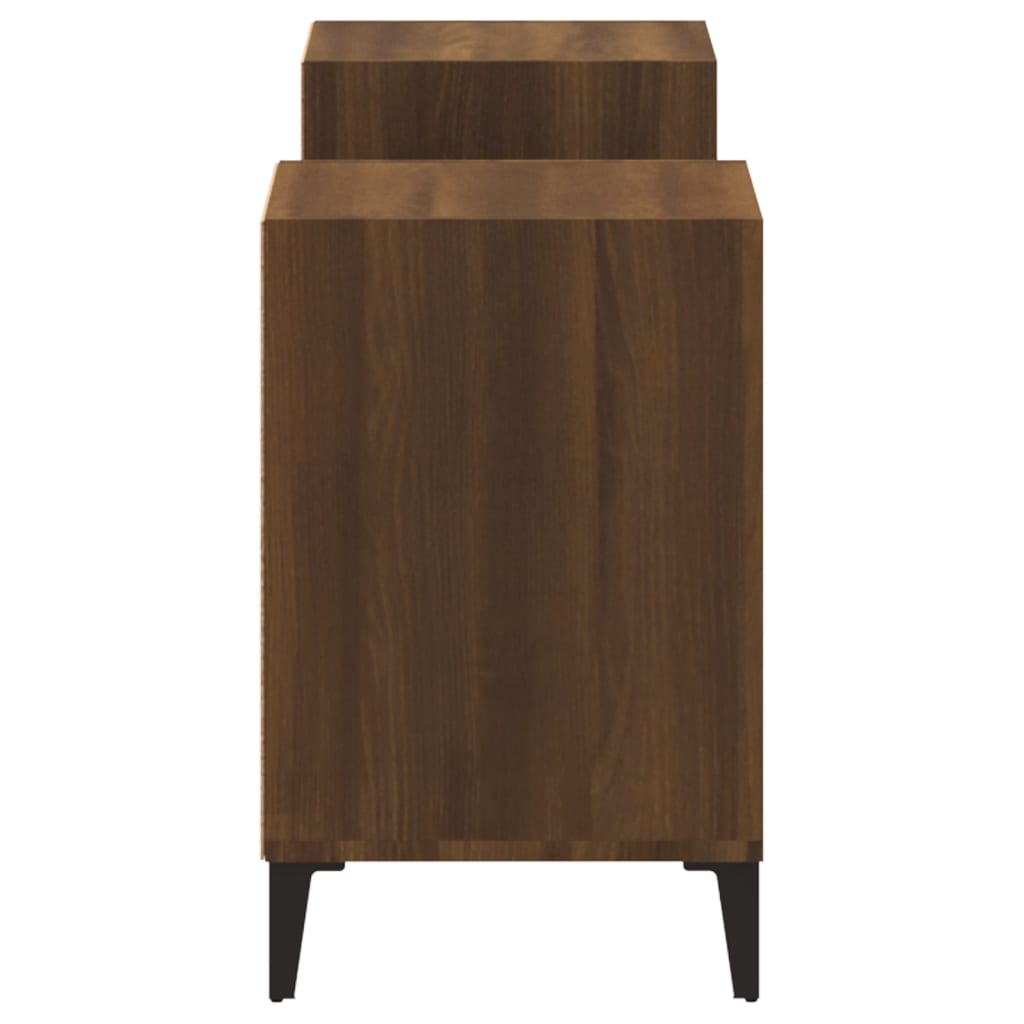 tv-bord 160x35x55 cm konstrueret træ brun egetræsfarve