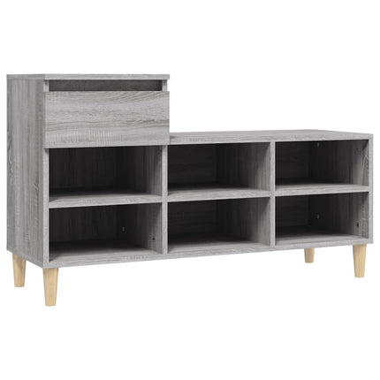 skoskab 102x36x60 cm konstrueret træ grå sonoma-eg