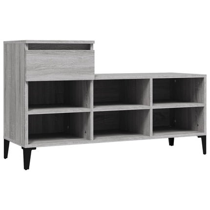 skoskab 102x36x60 cm konstrueret træ grå sonoma-eg