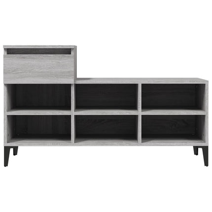 skoskab 102x36x60 cm konstrueret træ grå sonoma-eg