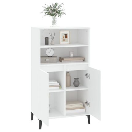 skab 60x36x110 cm konstrueret træ hvid