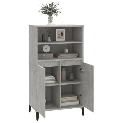 skab 60x36x110 cm konstrueret træ Betongrå