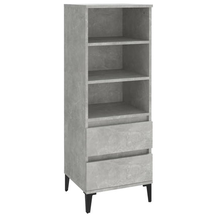 skab 40x36x110 cm konstrueret træ betongrå