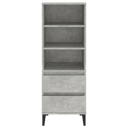 skab 40x36x110 cm konstrueret træ betongrå