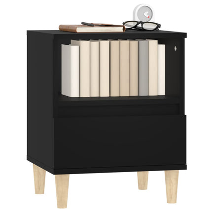 sengeborde 2 stk. 40x35x50 cm sort
