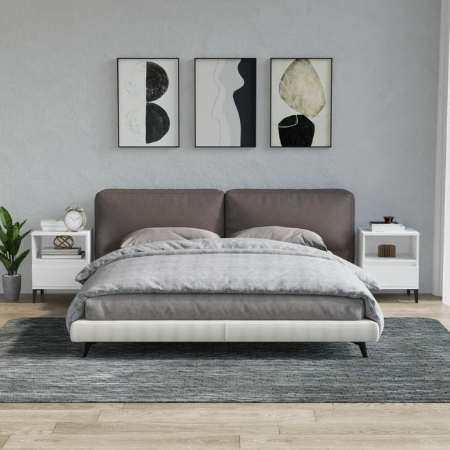 sengeborde 2 stk. 40x35x50 cm hvid