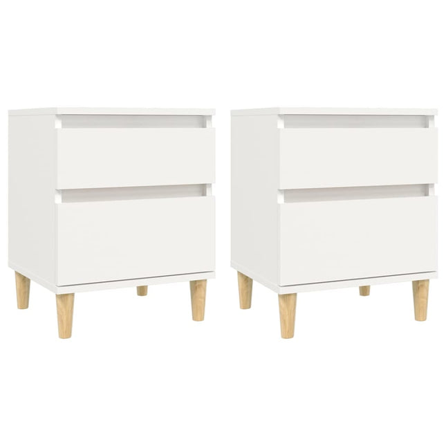 sengeborde 2 stk. 40x35x50 cm hvid