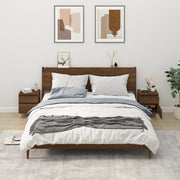 sengeborde 2 stk. 40x35x50 cm brun egetræsfarve