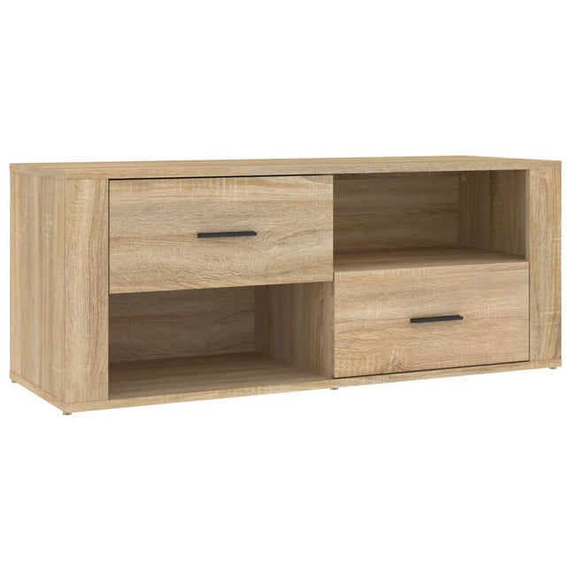 tv-bord 100x35x40 cm konstrueret træ sonoma-eg