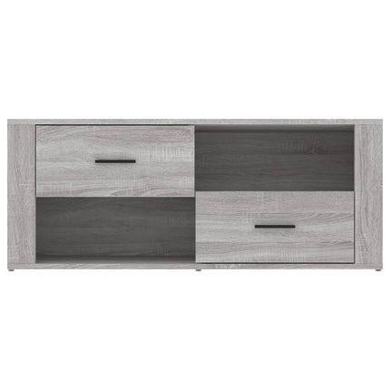 tv-bord 100x35x40 cm konstrueret træ grå sonoma-eg