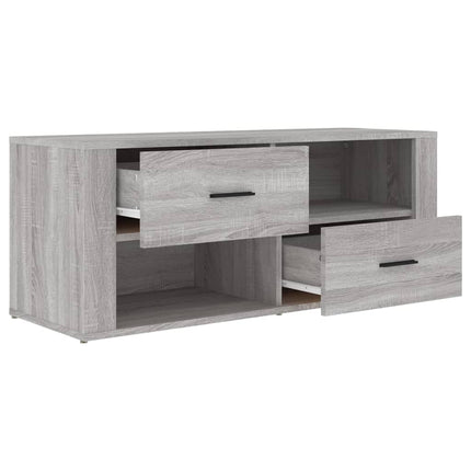 tv-bord 100x35x40 cm konstrueret træ grå sonoma-eg