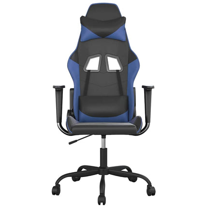 gamingstol kunstlæder sort og blå