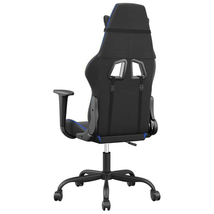 gamingstol kunstlæder sort og blå