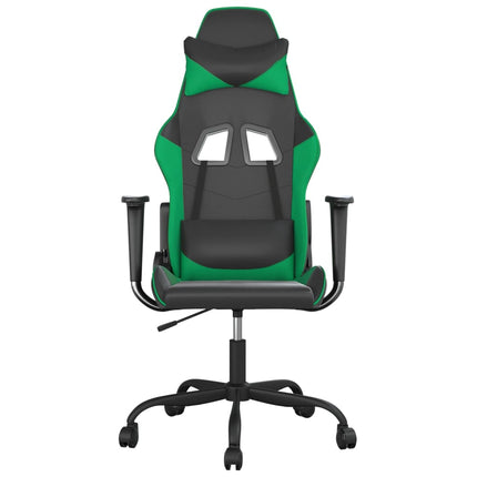 gamingstol kunstlæder sort og grøn
