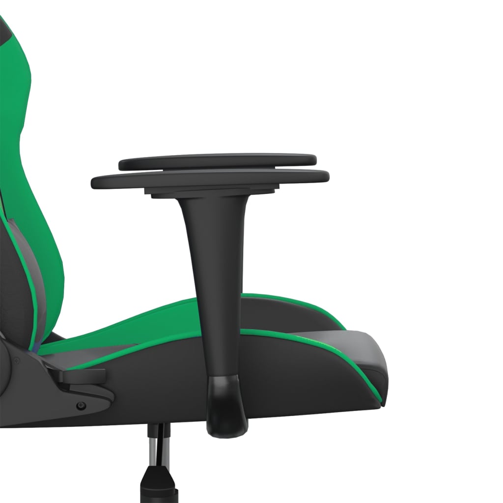 gamingstol kunstlæder sort og grøn