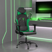 gamingstol kunstlæder sort og grøn