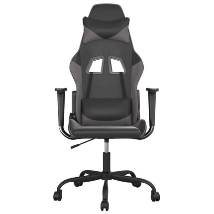 gamingstol kunstlæder sort og grå