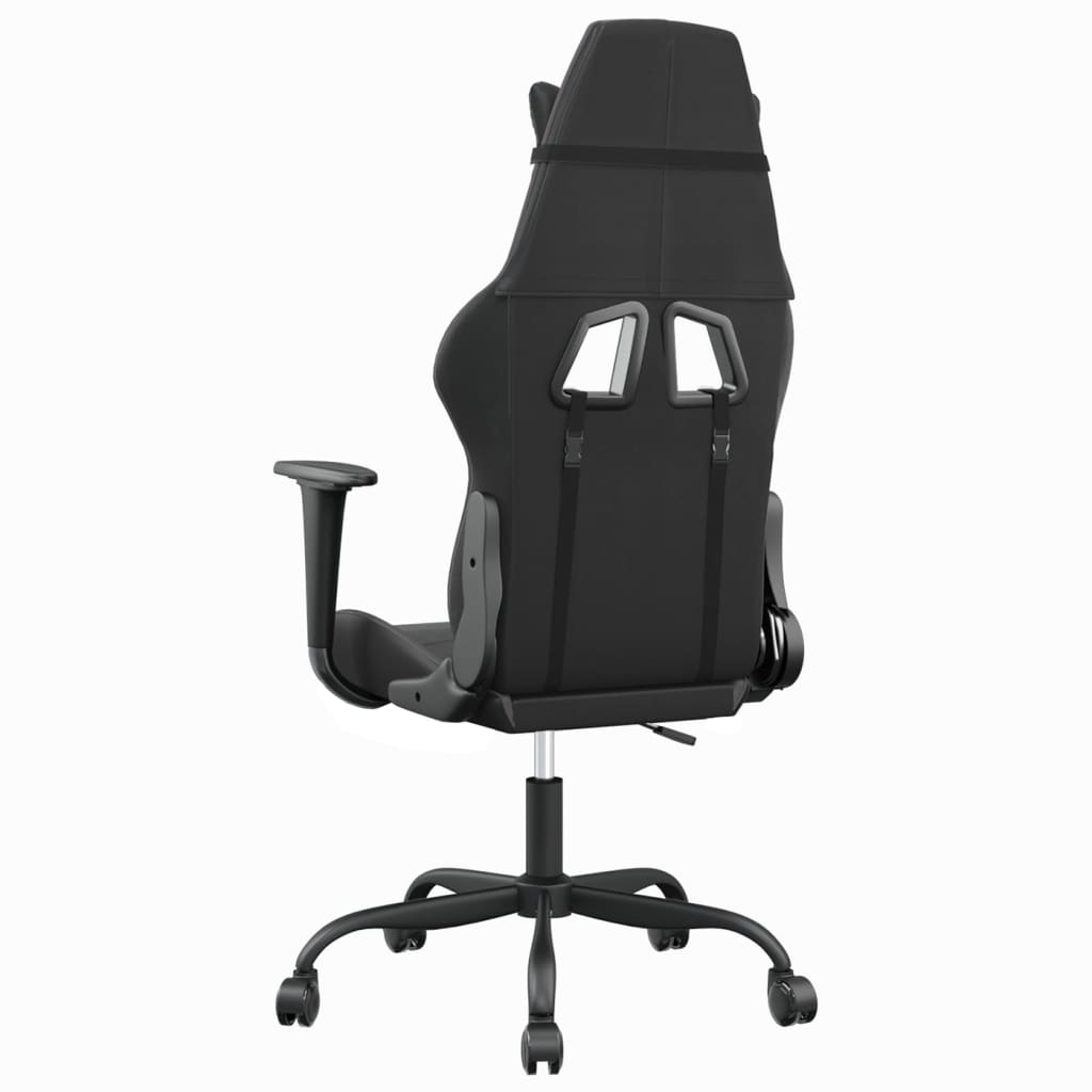 gamingstol kunstlæder sort og grå