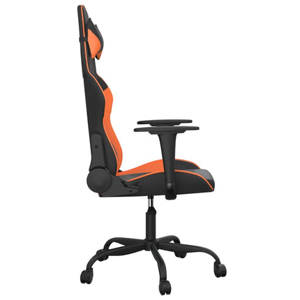 gamingstol kunstlæder sort og orange