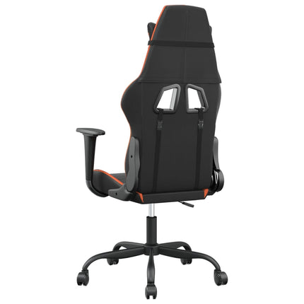 gamingstol kunstlæder sort og orange