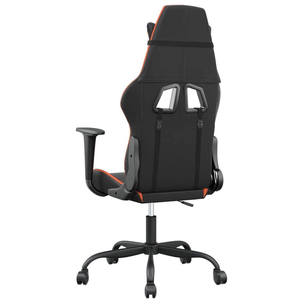 gamingstol kunstlæder sort og orange