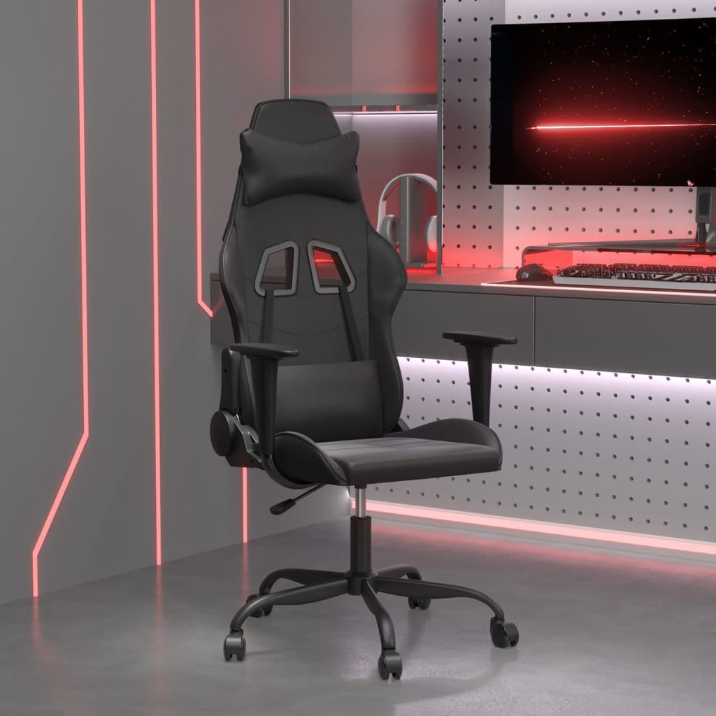gamingstol kunstlæder sort