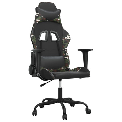 gamingstol kunstlæder sort og camouflage