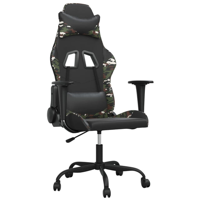 gamingstol kunstlæder sort og camouflage