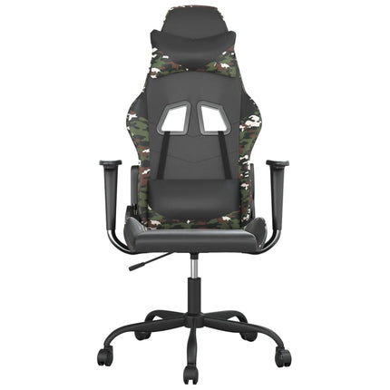 gamingstol kunstlæder sort og camouflage