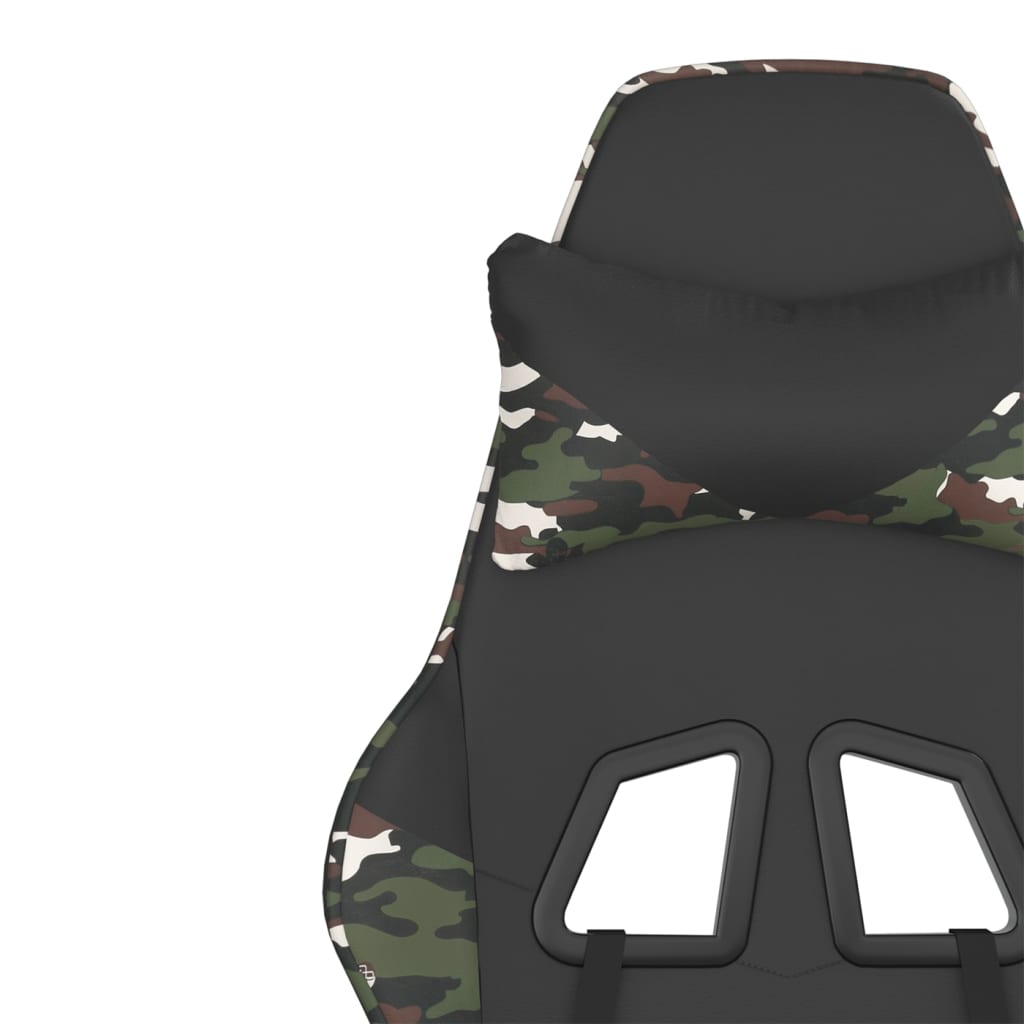 gamingstol kunstlæder sort og camouflage