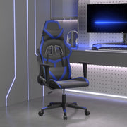 gamingstol kunstlæder sort og blå