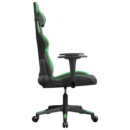 gamingstol kunstlæder sort og grøn