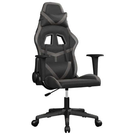 gamingstol kunstlæder sort og grå