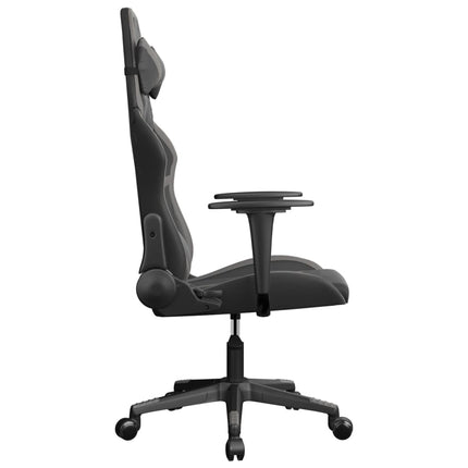 gamingstol kunstlæder sort og grå