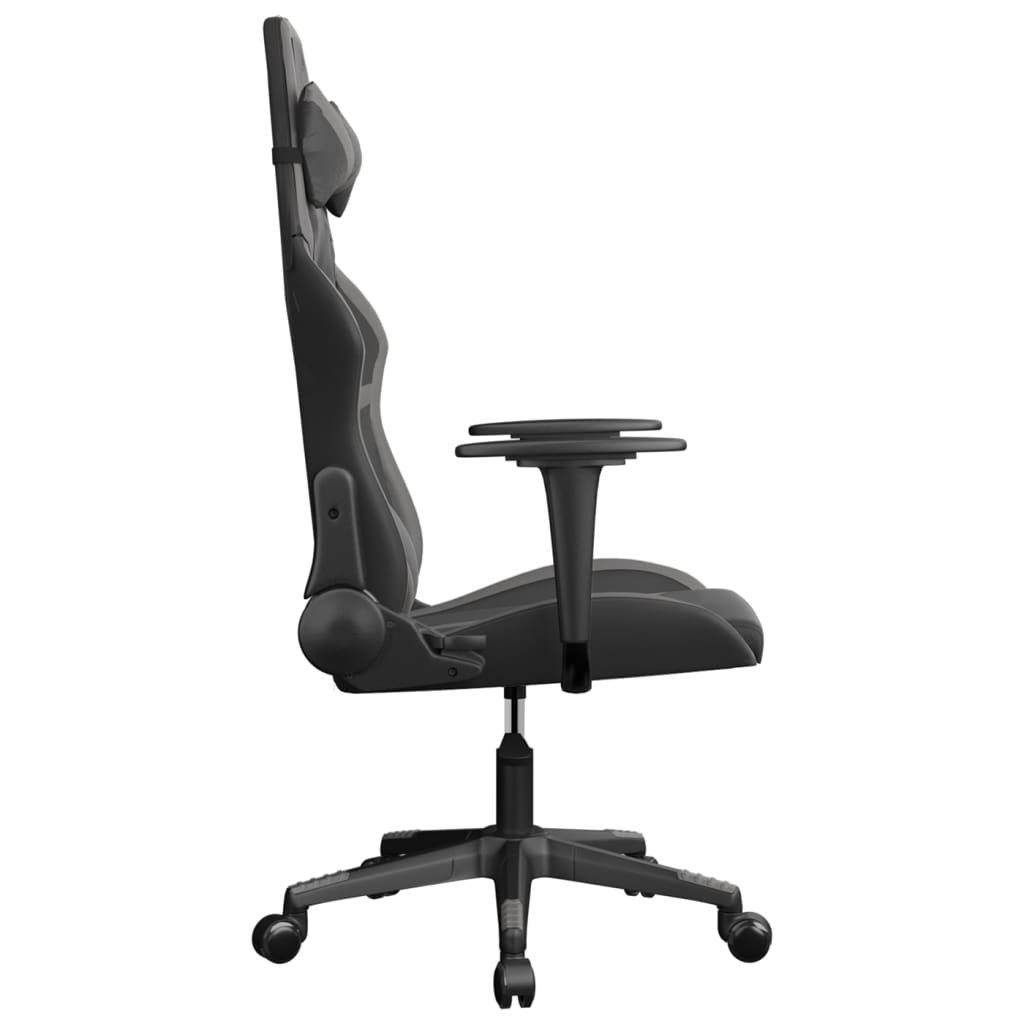 gamingstol kunstlæder sort og grå