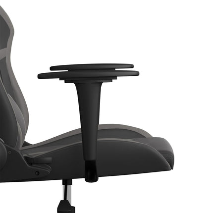 gamingstol kunstlæder sort og grå
