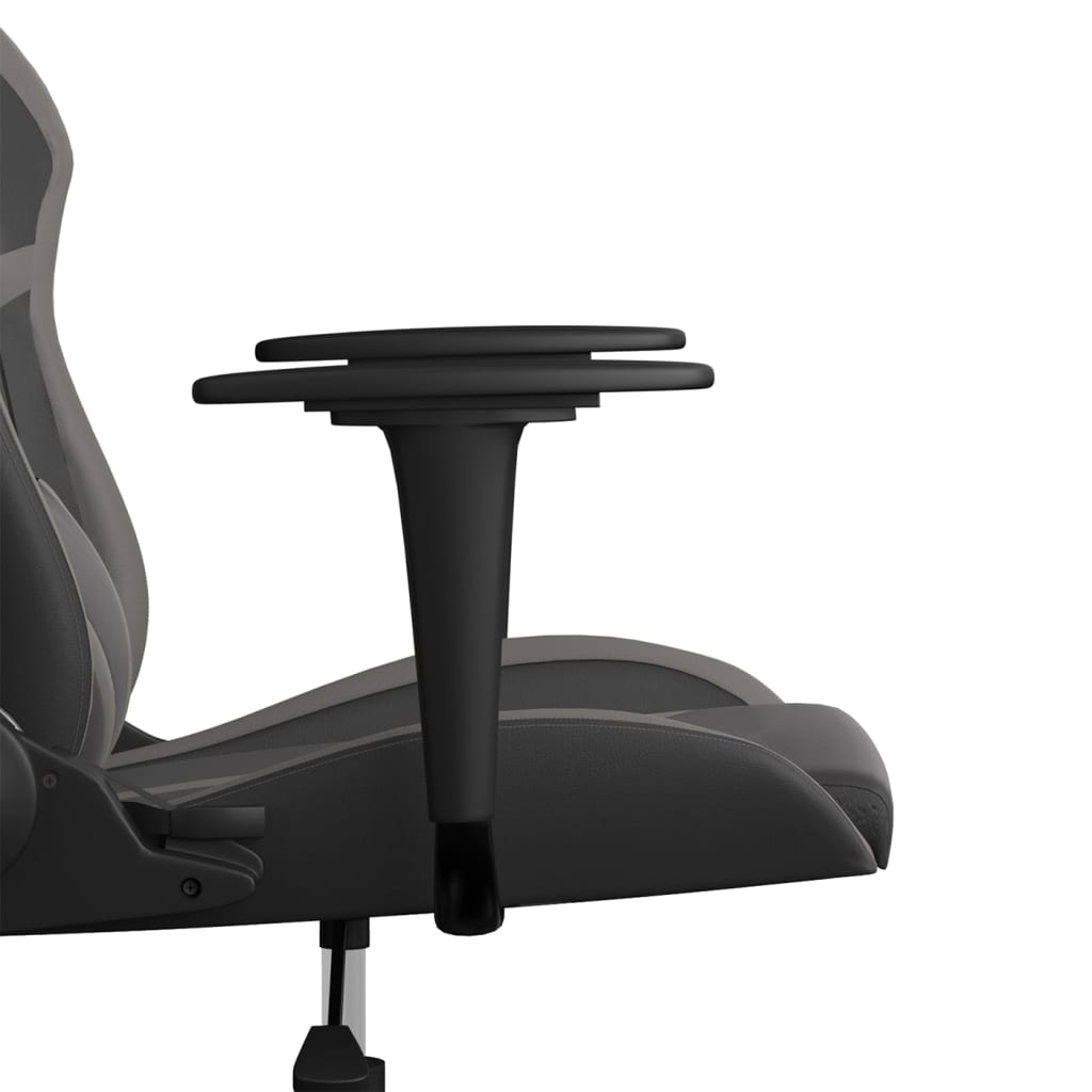 gamingstol kunstlæder sort og grå