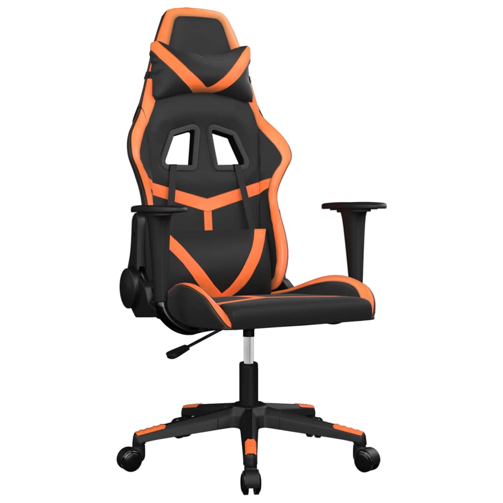 gamingstol kunstlæder sort og orange