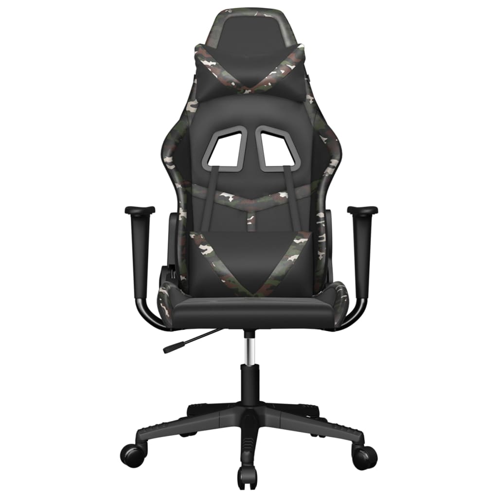 gamingstol kunstlæder sort og camouflage