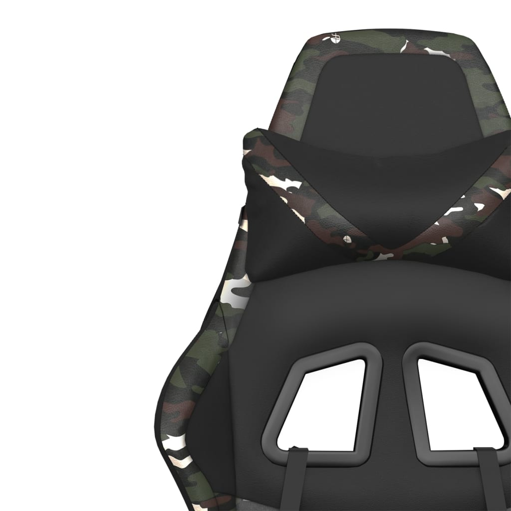 gamingstol kunstlæder sort og camouflage