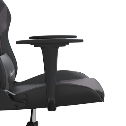 gamingstol kunstlæder sort og grå