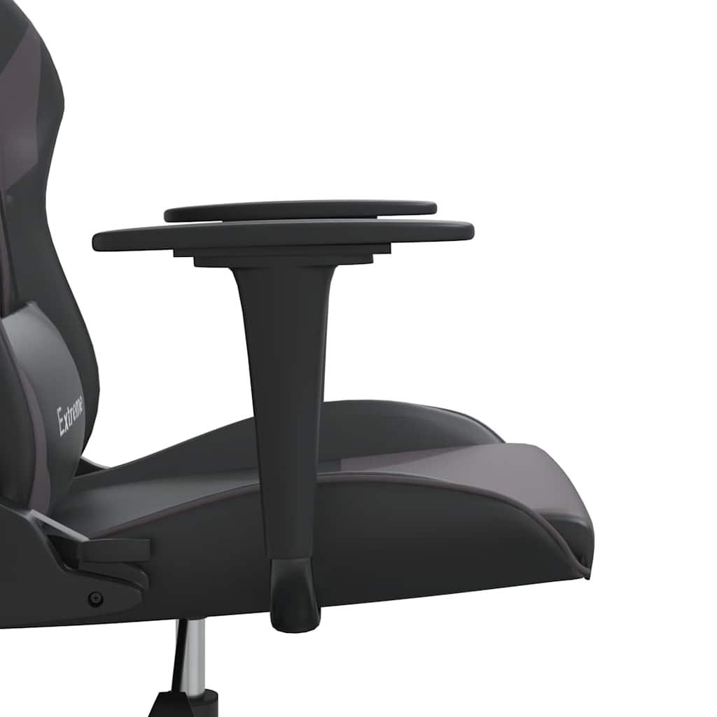 gamingstol kunstlæder sort og grå