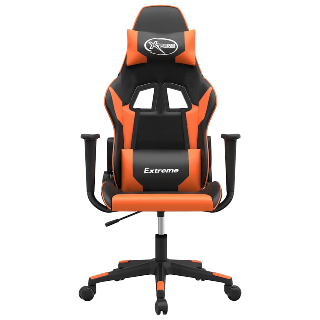 gamingstol kunstlæder sort og orange