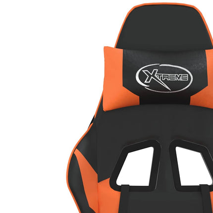 gamingstol kunstlæder sort og orange