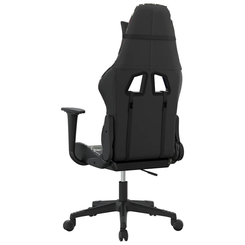 gamingstol kunstlæder sort og camouflage